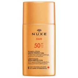 NUXE SUN FLUIDE LEGER VISAGE SPF50+ 50ML 2 nuxe sun fluide leger visage spf ml