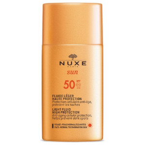 NUXE SUN FLUIDE LEGER VISAGE SPF50+ 50ML 3 nuxe sun fluide leger visage spf ml
