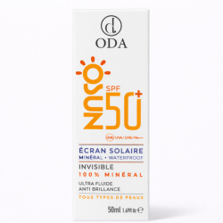 ODA ECRAN SOLAIRE MINERAL WATERPROOF INVISIBLE SPF50+ 50ML 2 oda ecran solaire mineral waterproof invisible spf ml