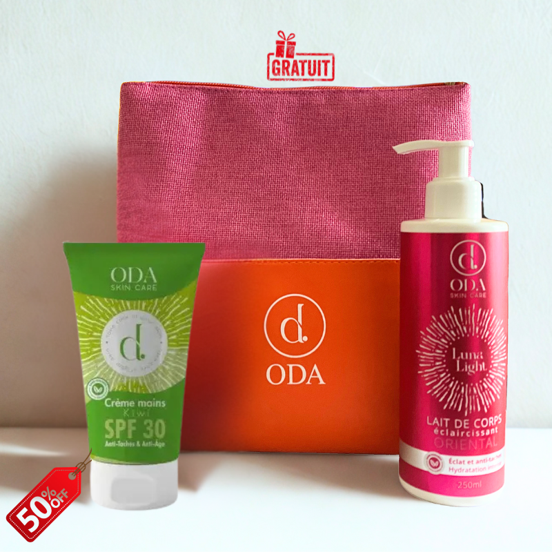 ODA LAIT DE CORPS+CREME MAINS SPF 30 (-50%)+TROUSSE (OFFERT) 1 oda luna light orientale produits