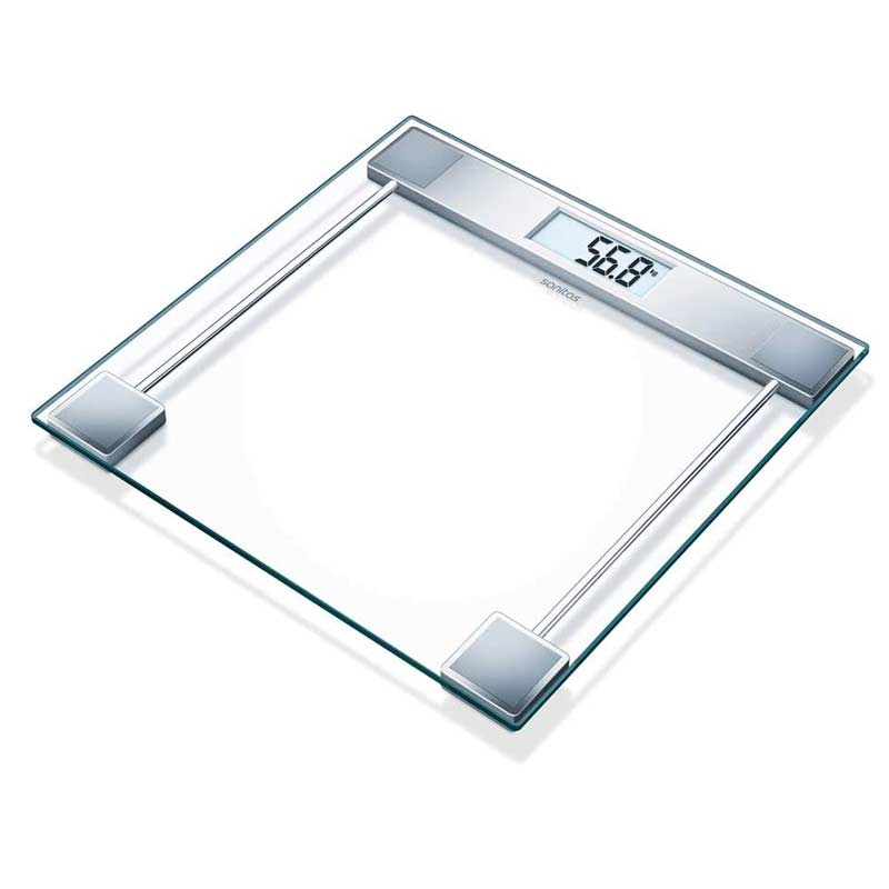 Pèse Personne Electronique SANITAS 150kg en Verre 1 p se personne electronique sanitas kg en verre sgs