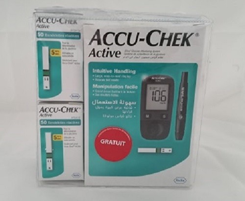 PACK ACCU-CHEK ACTIVE : APPAREIL DE MESURE+100 BANDELETTES 1 pack accu chek active appareil de mesure bandelettes