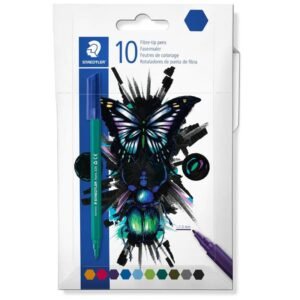 pack de feutres de couleurs staedtler a pointe fibre