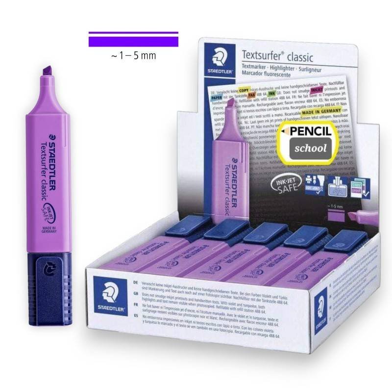 Pack de 10 Surligneurs STAEDLTER Textsurfer classic 364 - Violet 1 pack de surligneurs staedlter textsurfer classic violet