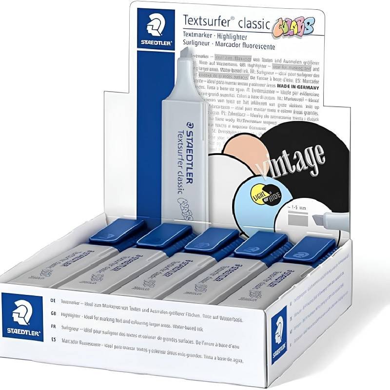 Pack de 10 Surligneurs STAEDTLER TEXTSURFER Classic - Gris Clair 1 pack de surligneurs staedtler textsurfer classic gris clair