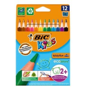 pack de crayons couleurs bic kids evolution triangle ecolutions