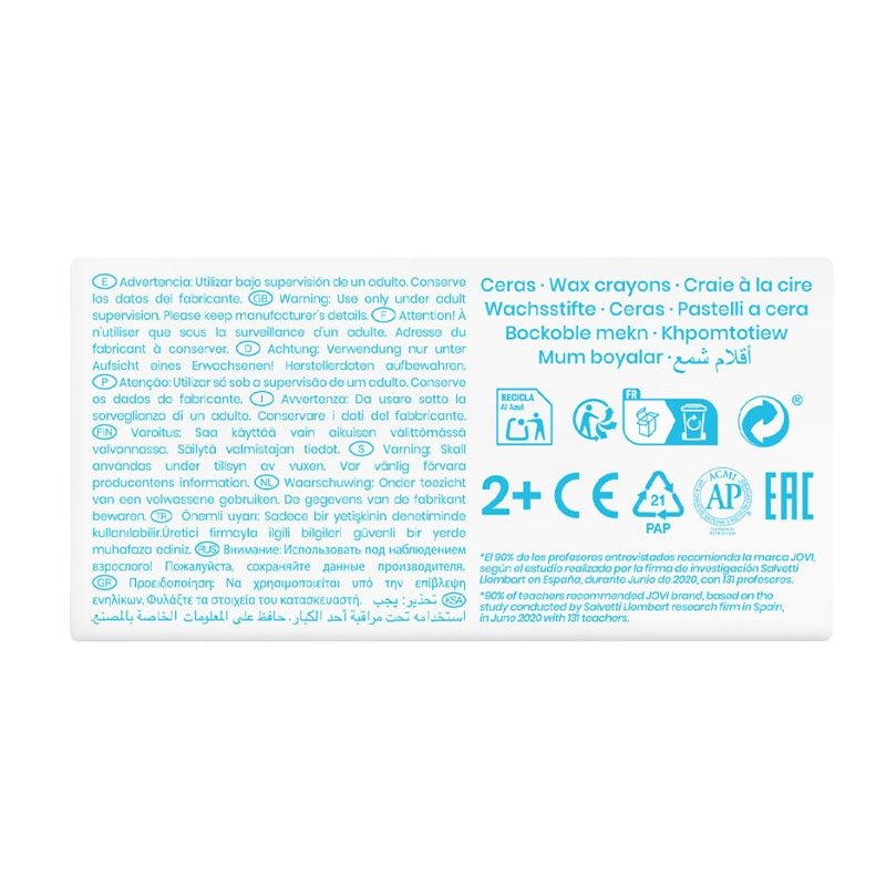 Pack de 12 Crayons de cire JOVI TRIWAX 2 pack de crayons de cire jovi triwax