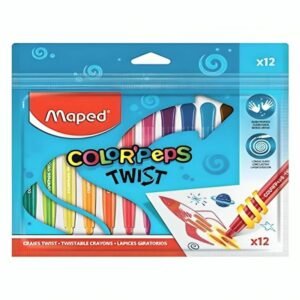 pack de crayons de cire twist maped couleurs assortis