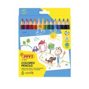 pack de cryaon de couleurs jovi en bois maxi triangulaire