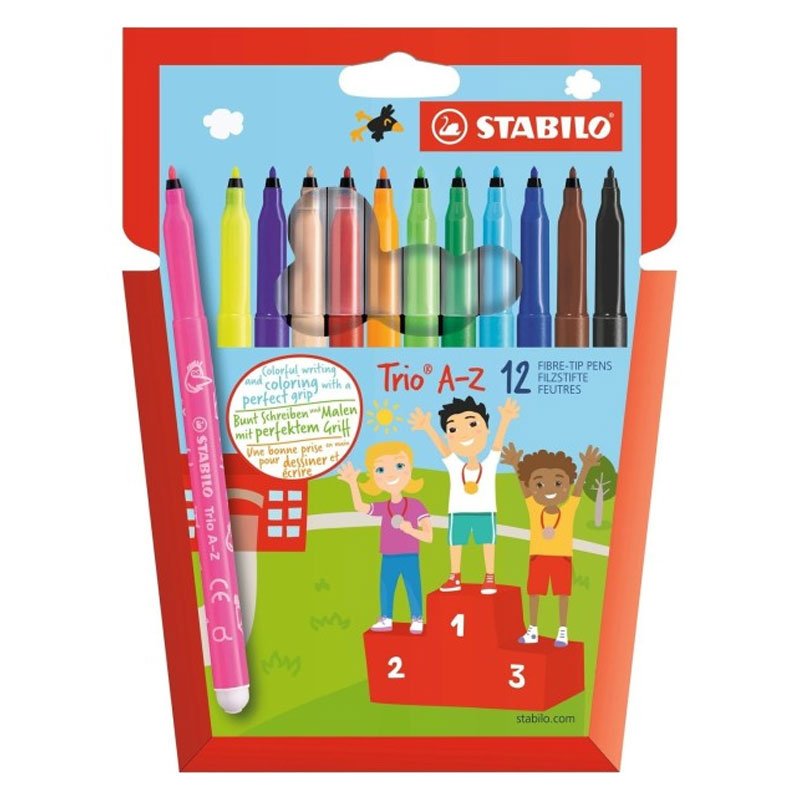 Pack de 12 Feutres STABILO Trio A-Z 1 pack de feutres stabilo trio a z