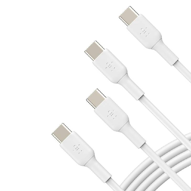Pack de 2 Câble chargeur Belkin BOOST Charge USB‑C vers USB‑C 1m 1 pack de cable chargeur belkin boost charge usb c vers usb c m s