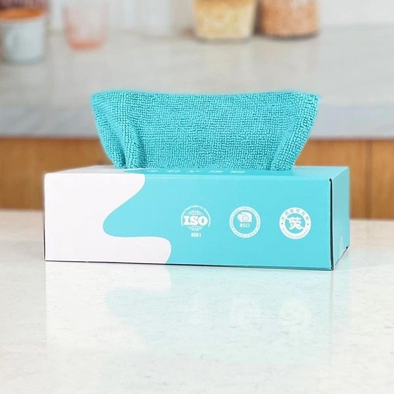 Pack de 20 Serviettes de Cuisine en Microfibre - Vert 2 pack de serviettes de cuisine en microfibre vert