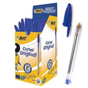 pack de stylos a bille bic cristal original bleu