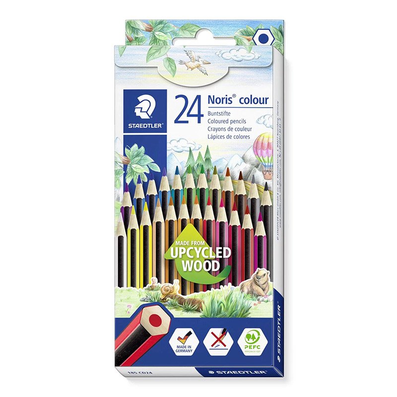 Pack de 24 Crayons STAETDLER Noris 185 couleur 1 pack de crayons de couleur noris