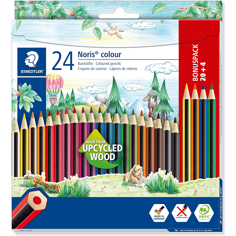 Pack de 24 Crayons STAEDTLER Noris 185 couleur 1 pack de crayons de couleur staedtler noris couleur
