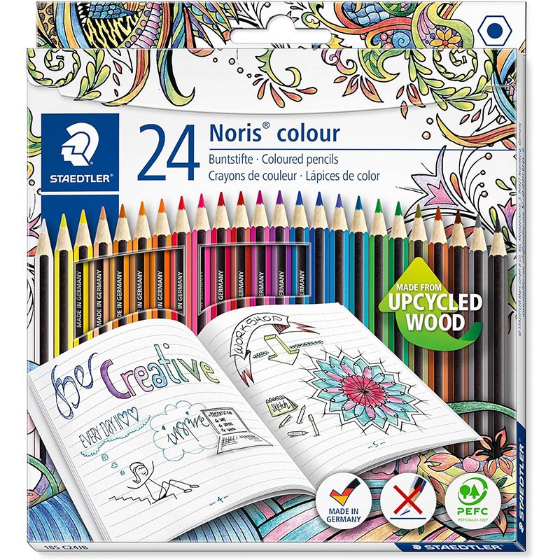 Pack de 24 Crayons STAEDTLER Noris Couleur 1 pack de crayons de couleur staedtler noris
