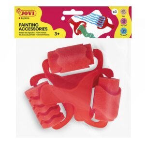 pack de gros rouleaux de peinture formes diverses jovi pour modelage rouge