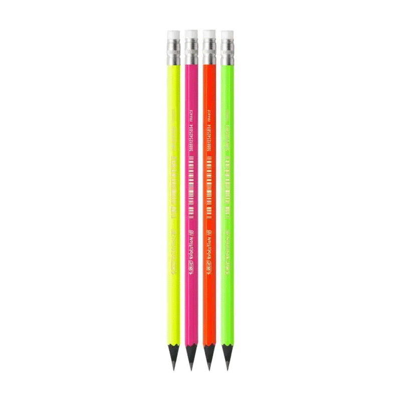 Pack de 4 crayons à papier BIC sans bois Noir Fluo 2 pack de crayons a papier bic sans bois noir fluo