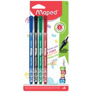 pack de stylos feutres maped graph peps medium couleurs assortis