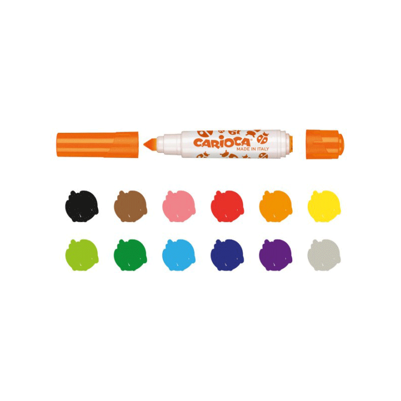 Pack de 6 Crayons CARIOCA Stamperello Assortis 2 pack de crayon carioca stamperello