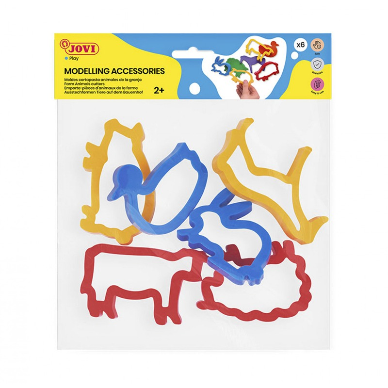 Pack de 6 Emporte-pièces animaux de la ferme JOVI Pour modelage 1 pack de emporte pieces animaux de la ferme jovi pour modelage