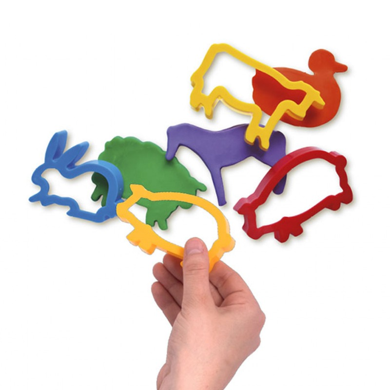 Pack de 6 Emporte-pièces animaux de la ferme JOVI Pour modelage 2 pack de emporte pieces animaux de la ferme jovi pour modelage