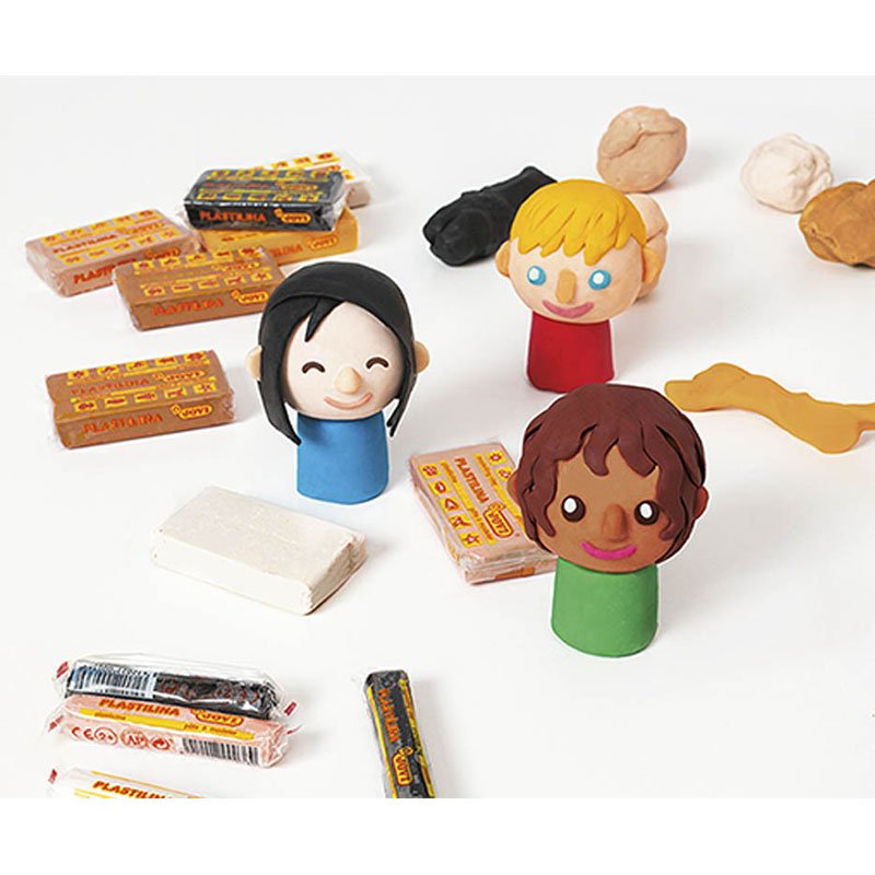 Pack de 6 pains de pâte à modeler JOVI PLASTILINA de 50 gr MULTICULTURAL 4 pack de pains de pate a modeler jovi plastilina de gr multicultural