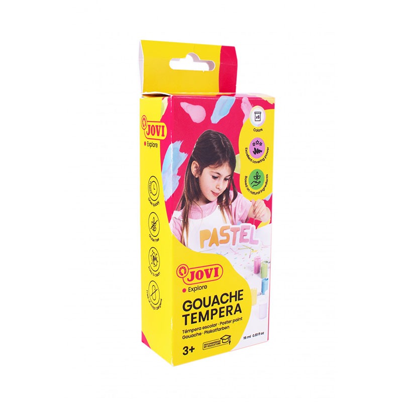 Pack de 6 Pots Gouache JOVI 15 ML - Pastel 2 pack de pots gouache jovi ml pastel