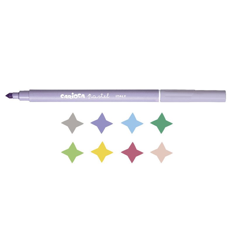 Pack de 8 Feutres De Coloriage CARIOCA pastels (43032) 2 pack de feutres de coloriage carioca pastels