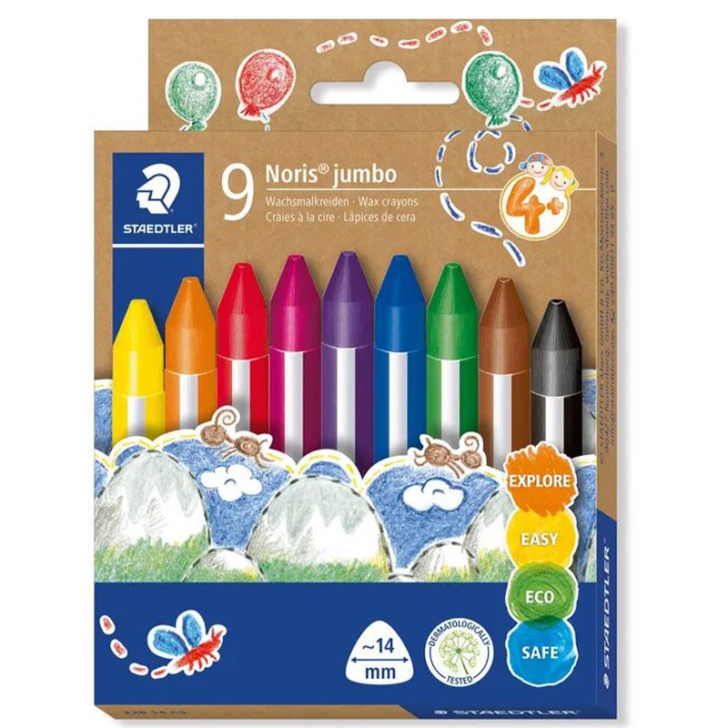Pack De 9 Crayons De Cire STAEDTLER Noirs Jumbo 1 pack de crayons de cire staedtler noirs jumbo