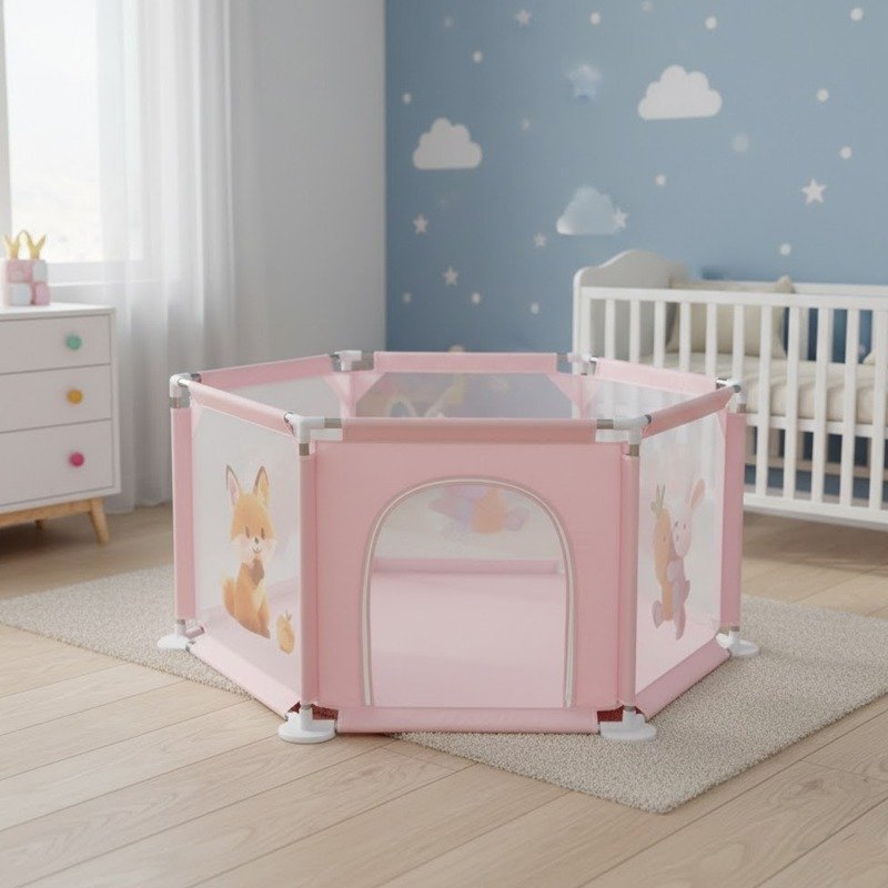 Parc de Jeu Sécurisé Pour Bébé - Rose bébé 3 parc de jeu securise pour bebe rose bebe