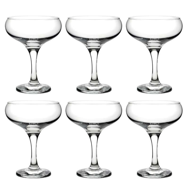 Coffret 6 Coupes PASABAHCE Bistro 1 pasabahce bistro lot de coupes en verre