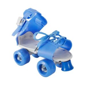 patins a roulettes reglables pour enfant bleu
