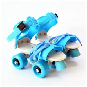 patins a roulettes reglables pour enfant bleu ciel