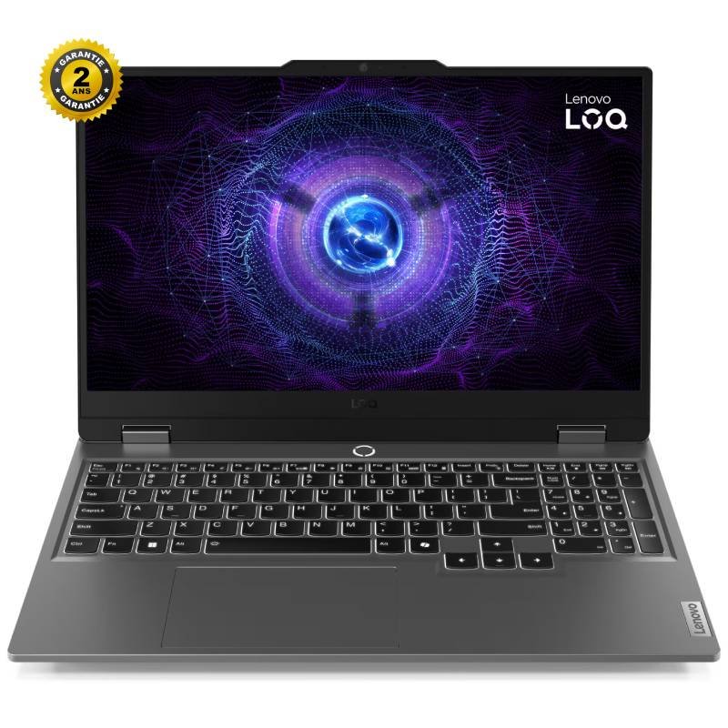 PC Portable Gamer LENOVO LOQ 15IRX9 i5 13è Gén 16Go RTX 3050 1 pc portable gamer lenovo loq irx i e gen go rtx