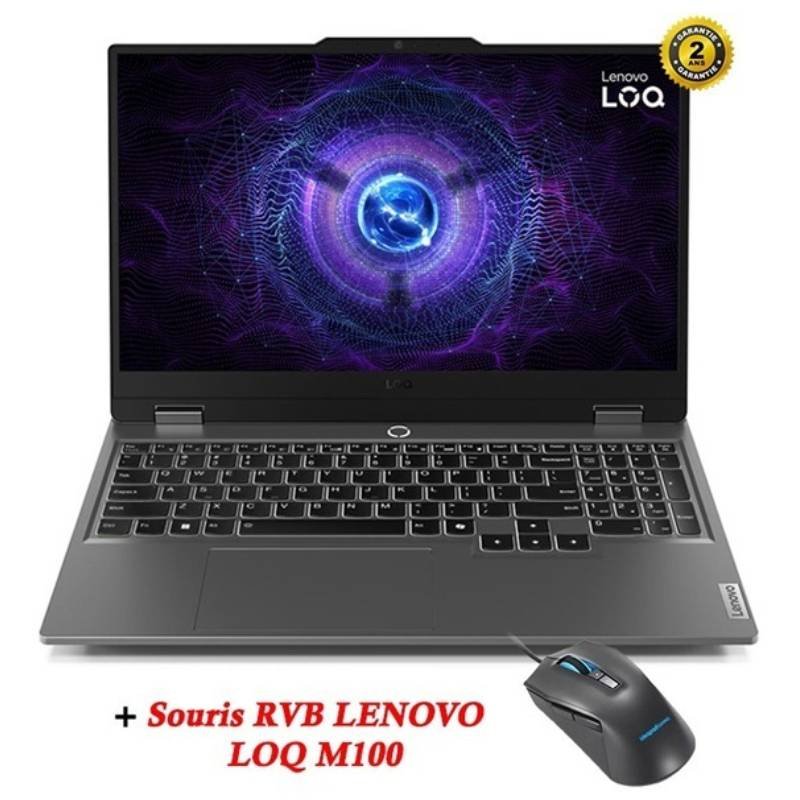 PC Portable Gamer LENOVO LOQ 15IRX9 i5 13ème Gén 32G RTX 4050 1 pc portable gamer lenovo loq irx i eme gen g rtx a