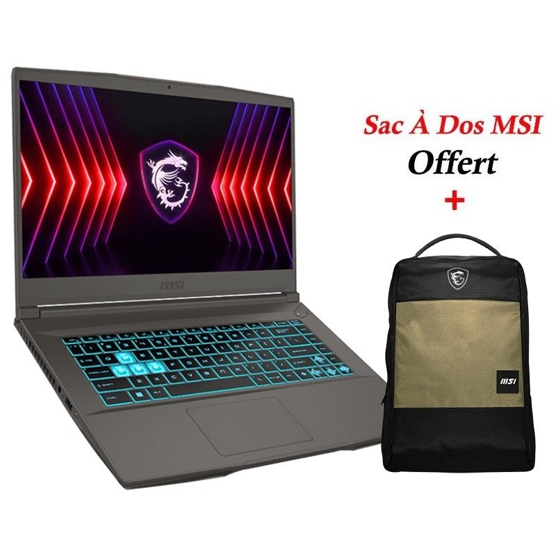 PC Portable Gamer MSI Thin 15 B13UCX i7 13è Gén 24Go RTX 2050 1 pc portable gamer msi thin bucx i e gen go rtx