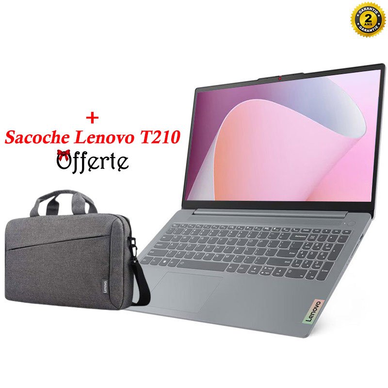 PC Portable LENOVO IdeaPad Slim 3 15AMN8 AMD RYZEN 5 16G 512G SSD - Gris 1 pc portable lenovo ideapad slim amn amd ryzen g g ssd gris a