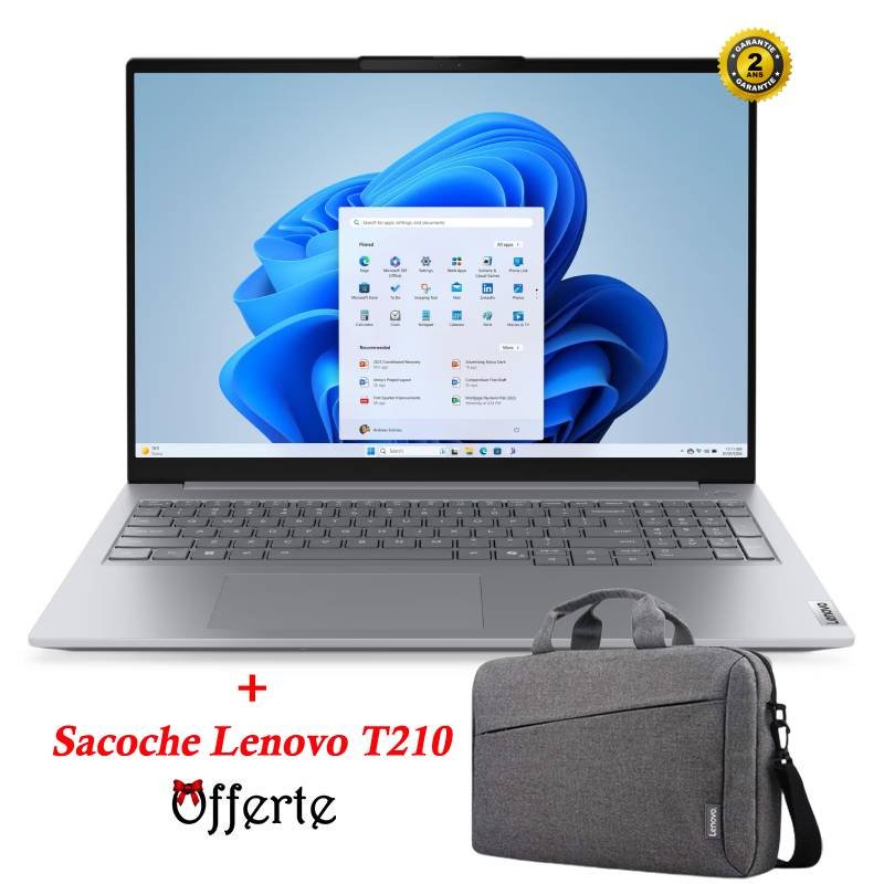 PC Portable LENOVO ThinkBook 16 G8 IAL Ultra 5 225U 8G 512Go SSD - Gris 1 pc portable lenovo thinkbook g ial ultra u g go ssd gris