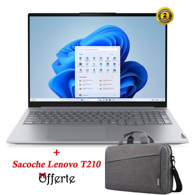 PC Portable LENOVO ThinkBook 16 G8 IAL Ultra 7 255H 16G 512G SSD - Gris 1 pc portable lenovo thinkbook g ial ultra h g g ssd gris