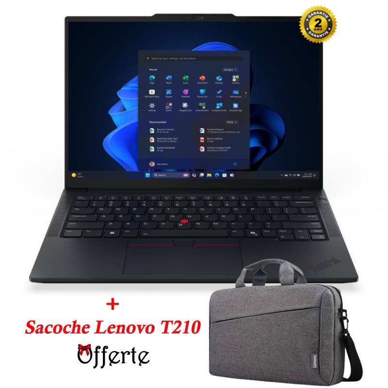 PC Portable LENOVO ThinkPad E14 Gen 7 Ultra 7 255H 16G 512Go SSD - Noir 1 pc portable lenovo thinkpad e gen ultra h g go ssd noir