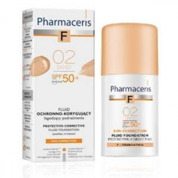 PHARMACERIS F FOND DE TEINT SPF 50+ (02 SAND) 30ML 2 pharmaceris f fond de teint spf sand ml