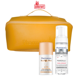 pharmaceris w pure luminium mousse nettoyante anti taches mlf fond de teint spf sand mltrousse offert