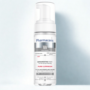 PHARMACERIS W PURE LUMINIUM MOUSSE NETTOYANTE ANTI TACHES 150ML 3 pharmaceris w puri albucin mousse nettoyante eclaircissante ml