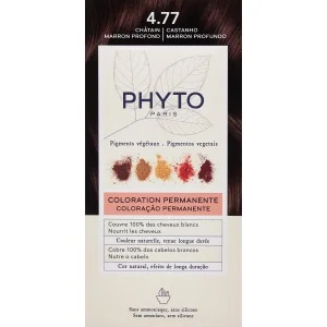 PHYTO PHYTOCOLOR 4.77 CHATIN MARRON PROFOND 3 phyto phytocolor chatin marron profond