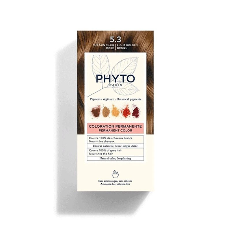 PHYTO PHYTOCOLOR 5.3 CHATAIN CLAIR DORE 1 phyto phytocolor chatain clair dore