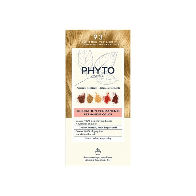 PHYTO PHYTOCOLOR 9.3 BLOND TRES CLAIRE DORE 1 KIT 1 phyto phytocolor blond tres claire dore kit