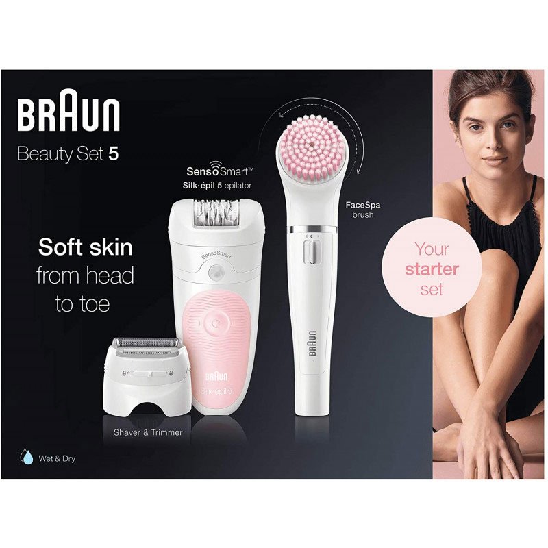 Épilateur BRAUN Silk-Epil 5 SES5-875BS pour visage et corps 5 pilateur braun silk epil ses bs pour visage et corps