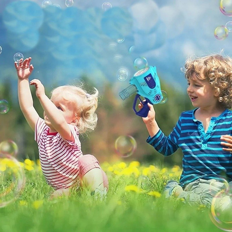 Pistolet à Bulles de Savon Pour Enfants - Bleu 2 pistolet a bulles de savon pour enfants bleu