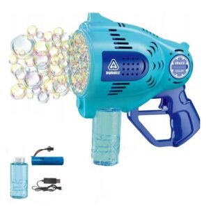 pistolet a bulles de savon pour enfants bleu